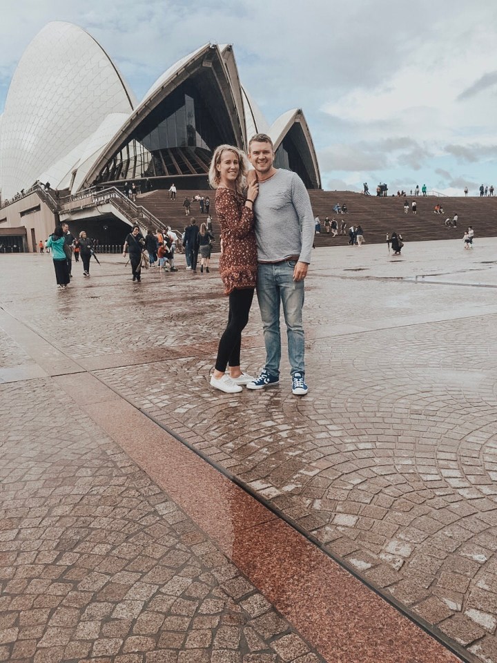  Charlie says the nomadic lifestyle 'made our marriage stronger' - with Rob at the Sydney Opera House