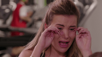  Georgia Kousoulou broke down in tears as she defended close pal Chloe Sims