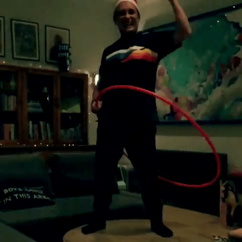  Mark has been hula-hooping around the lavish pad