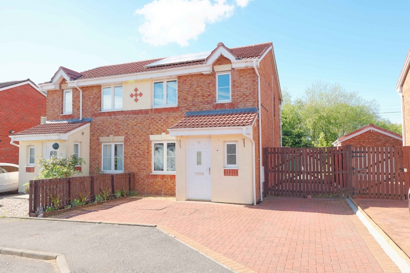  This three-bed semi near Glasgow was built in 2004 and is on the market for just £104,995