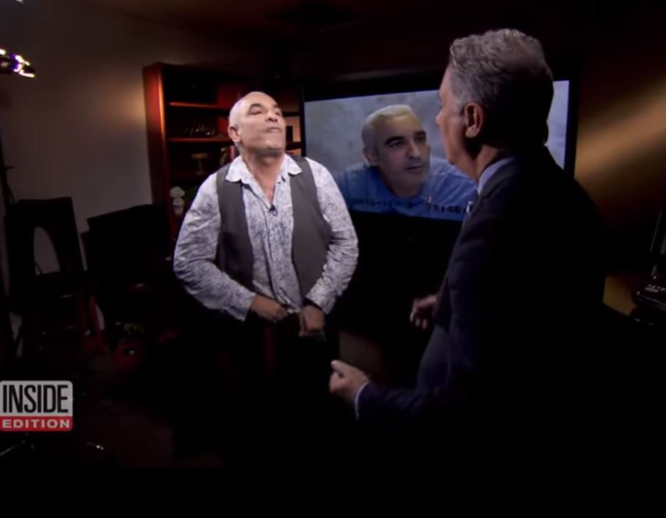  David, 50, unzipped his trousers during an interview with Inside Edition on Wednesday