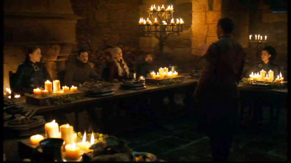  The characters were celebrating the Night King's defeat with a boozy banquet