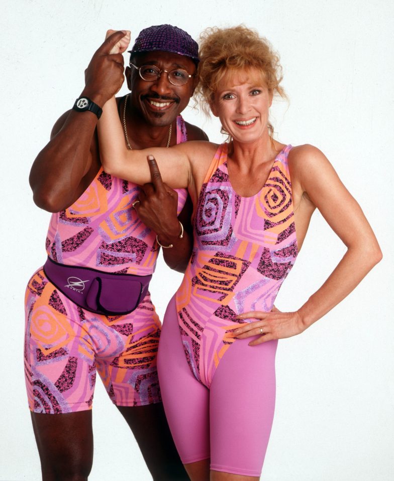  Mr Motivator — Derrick Evans — with Corrie’s Beverley Callard back in Nineties