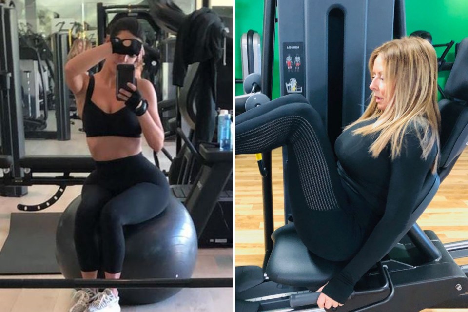 Both put their amazing figures down to gruelling workouts