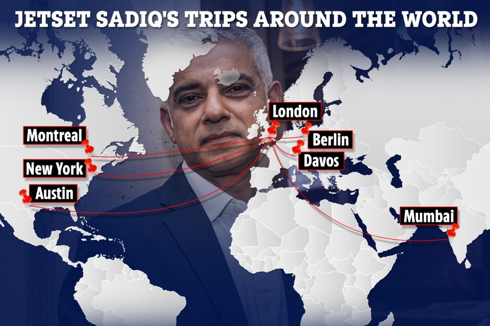  Sadiq Khan has embarked on a number of far-flung foreign trips