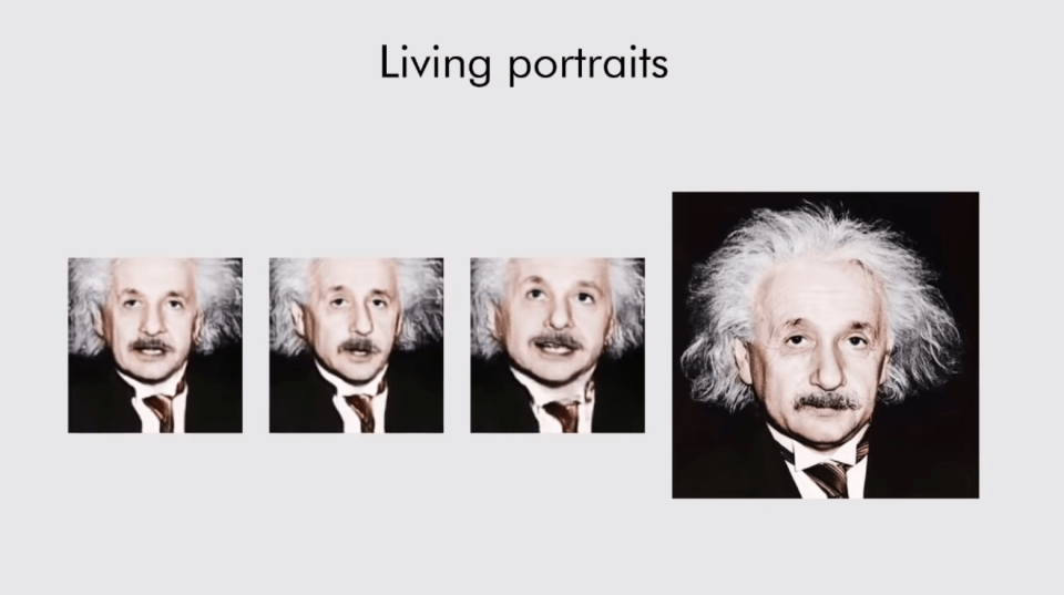  The team in Moscow were also able to bring back Albert Einstein back to life using a single image