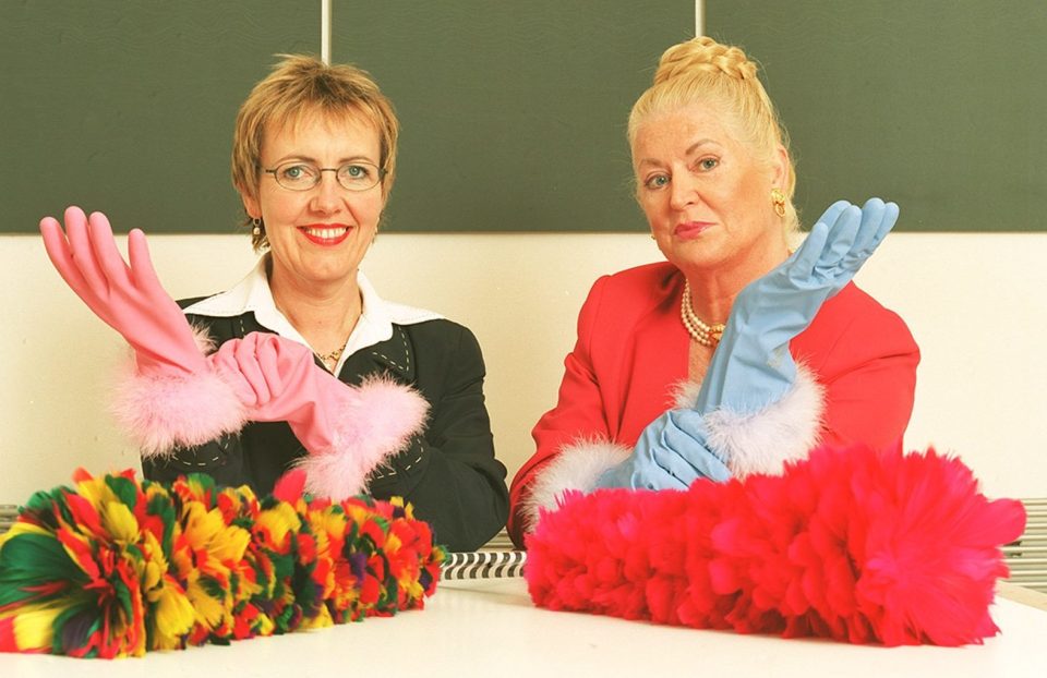  How Clean Is Your House? star Aggie MacKenzie (left) claims the rift with former co-host Kim Woodburn began at a panto interval