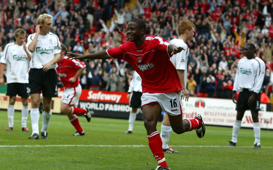  Kevin Lisbie hit a treble for Charlton against Liverpool in 2003