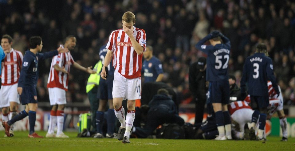  Shawcross was in tears after being sent off for the tackle