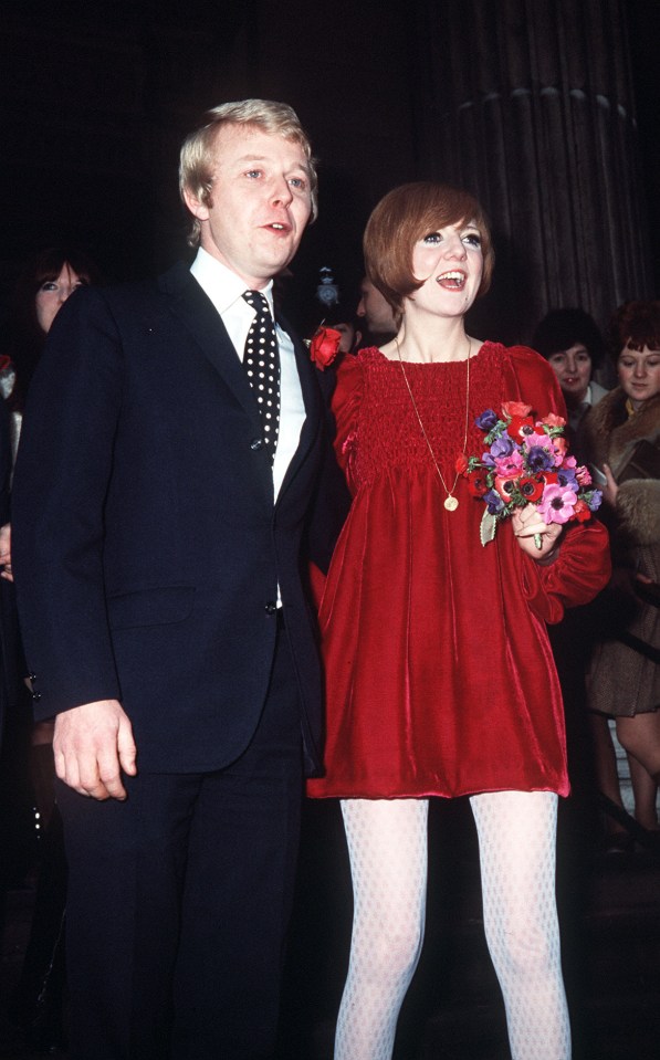 Cilla Black and manager Bobby Willis after their wedding at St Marylebone Register Office in London