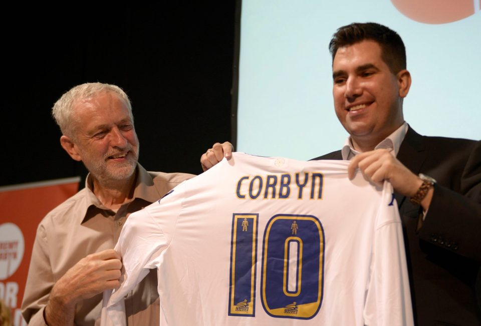  Corbyn with shadow cabinet member Richard Burgon