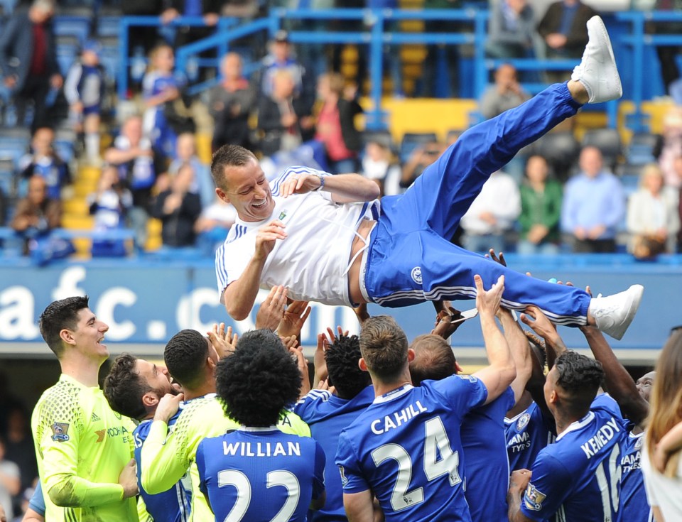 Terry's last appearance for Chelsea at Stamford Bridge was a 5-1 win over Sunderland on May 21, 2017