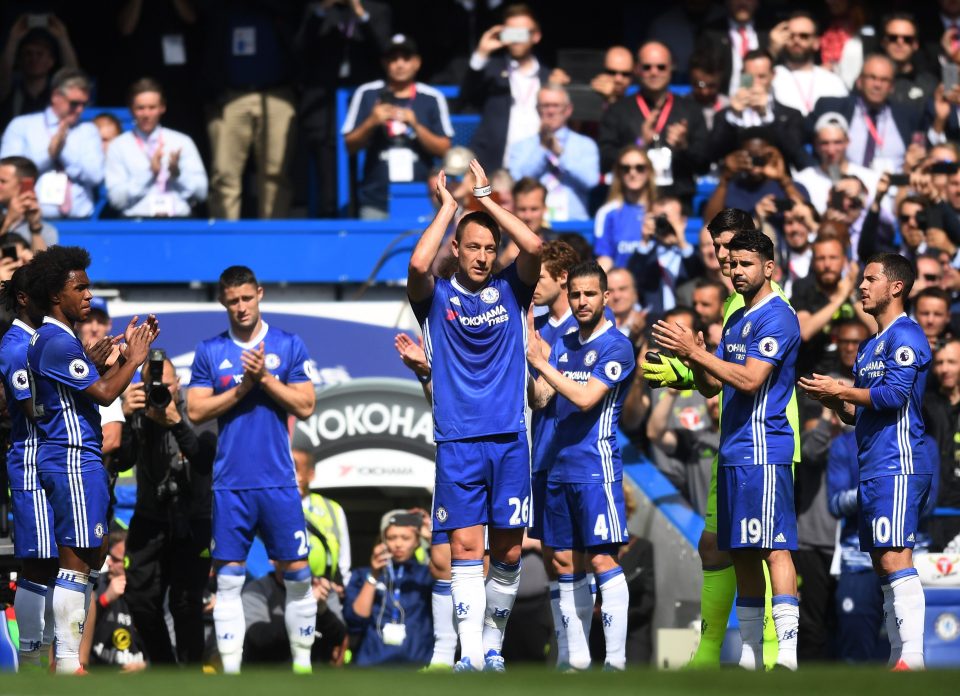 Terry's last appearance for Chelsea at Stamford Bridge was a 5-1 win over Sunderland on May 21, 2017