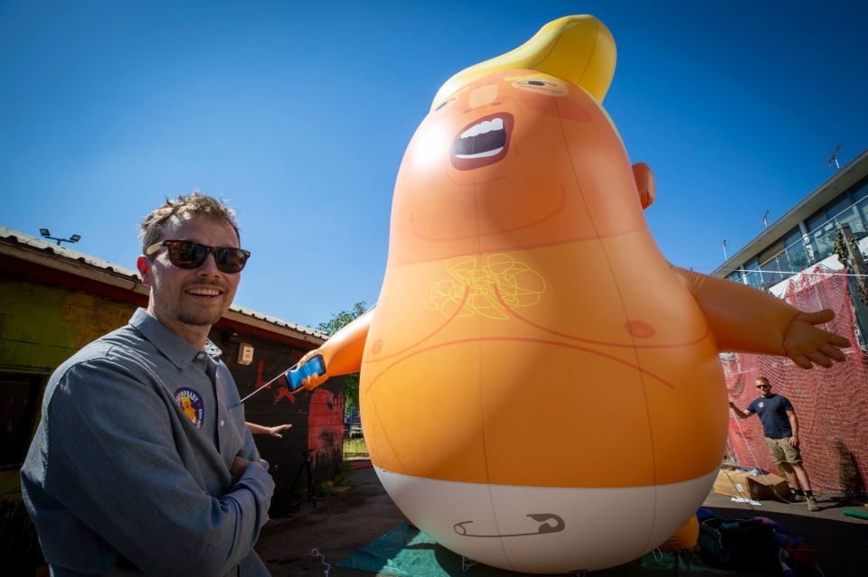  The charge is thought-up by the ringleader of the Trump baby blimp, Leo Murray