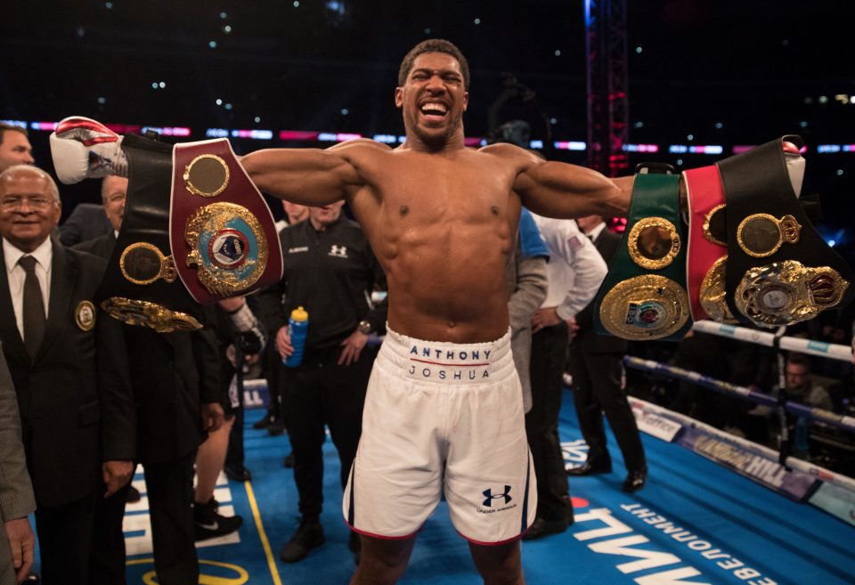  Joshua owns the WBA, IBF and WBO world titles