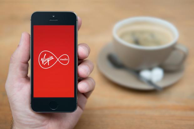 Virgin Media screen on mobile