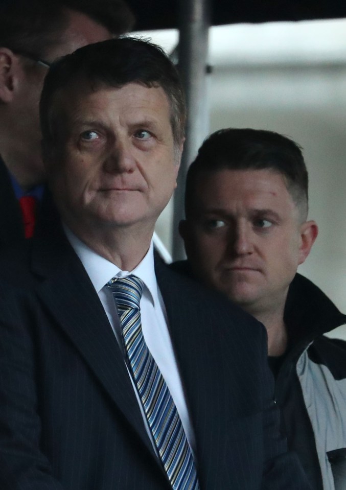  Ukip leader Gerard Batten with Tommy Robinson