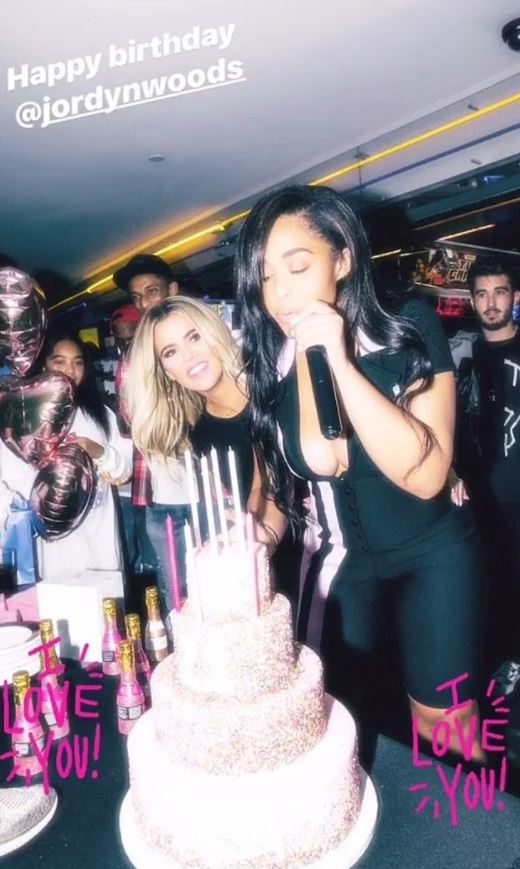 Khloe posted this picture on Jordyn’s 21st birthday