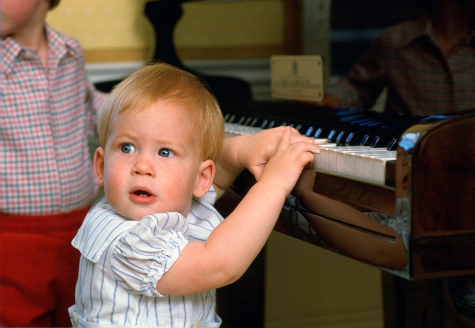 A cute baby Harry was the star of the show, posing for pictures 