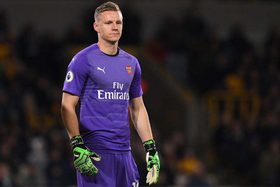  Bernd Leno has played just three games for Arsenal in the Europa League this season