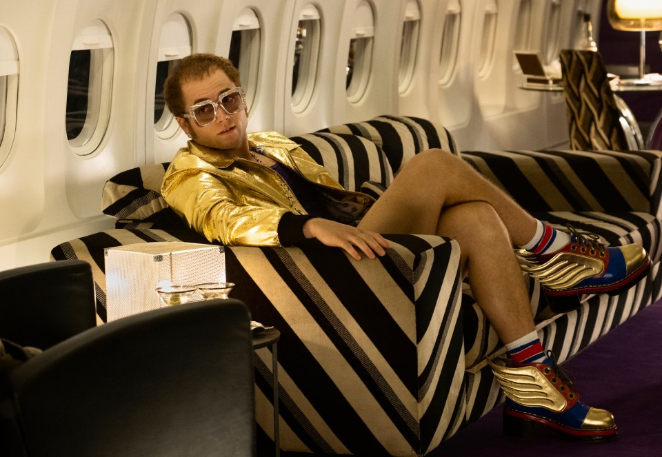  Taron Egerton as Elton John in a scene from 'Rocketman'