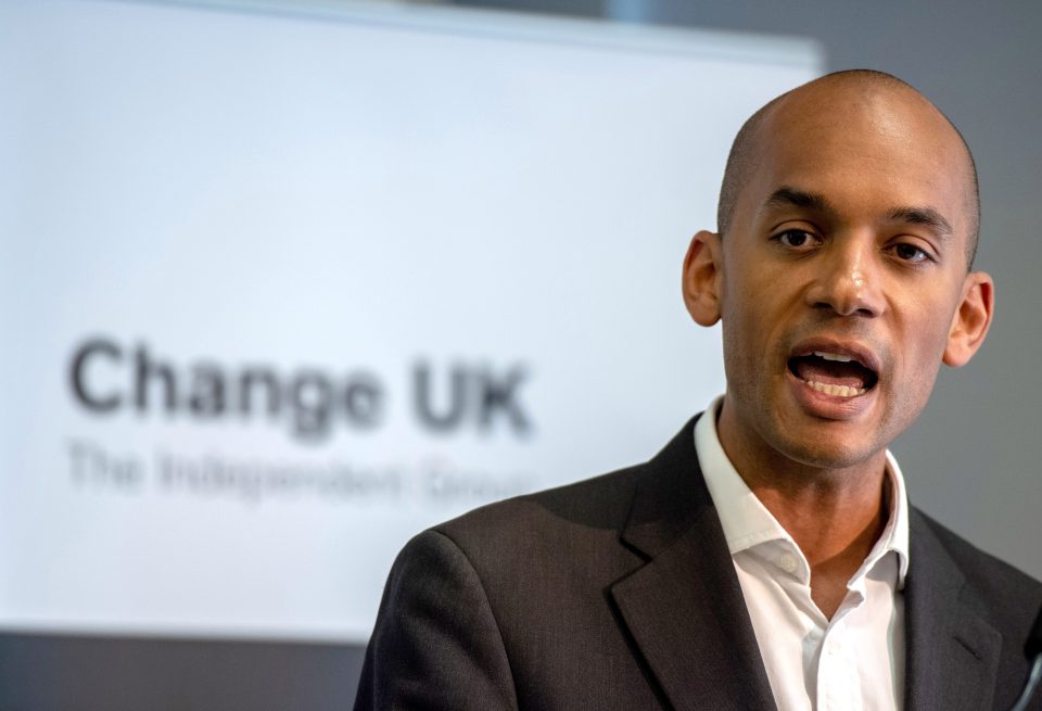  Chuka Umunna’s new party is accusing Nigel Farage of being too terrified to debate