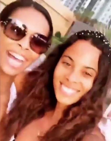  Rochelle, right, posted video of her dancing with her 'Lil Sis' in Dubai earlier this year