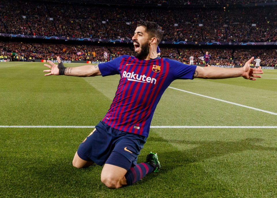  Luis Suarez bagged against former club Liverpool and did not hold back in celebrating the crucial goal