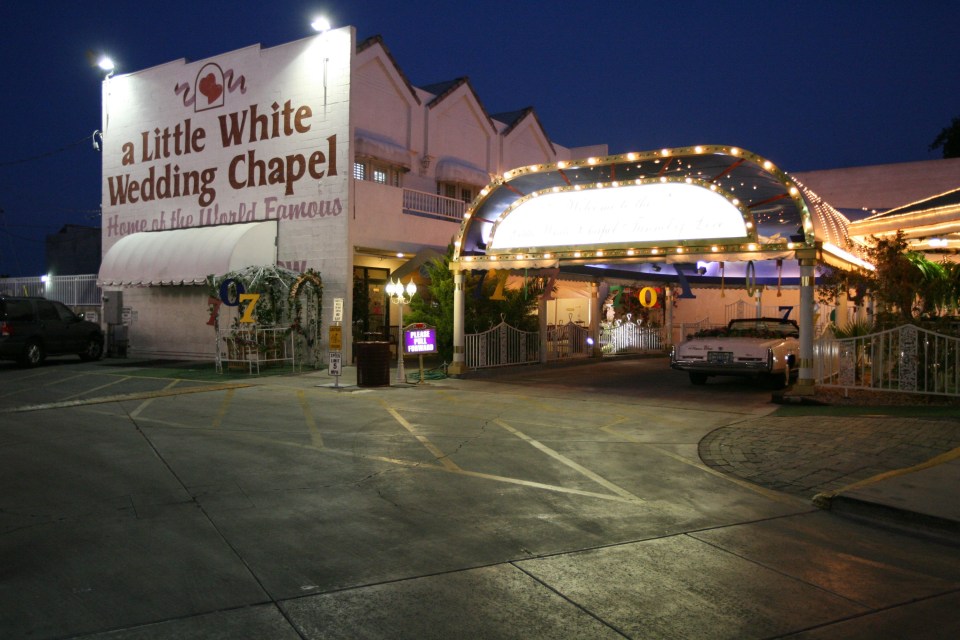  They married at the Little White Wedding Chapel