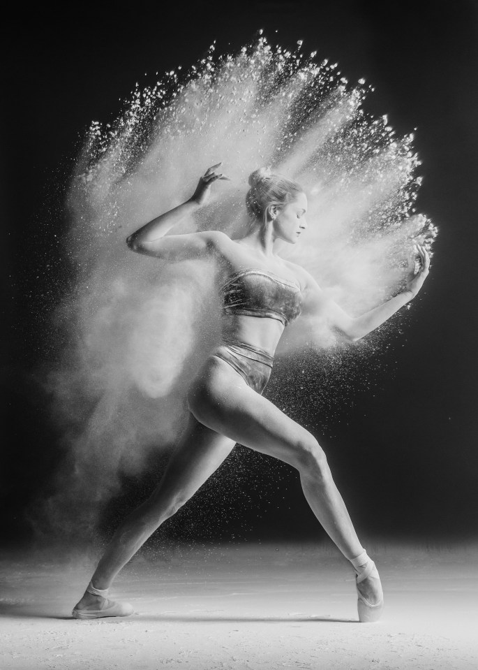  A ballerina commences her dance in Bietigheim-Bissingen, Germany