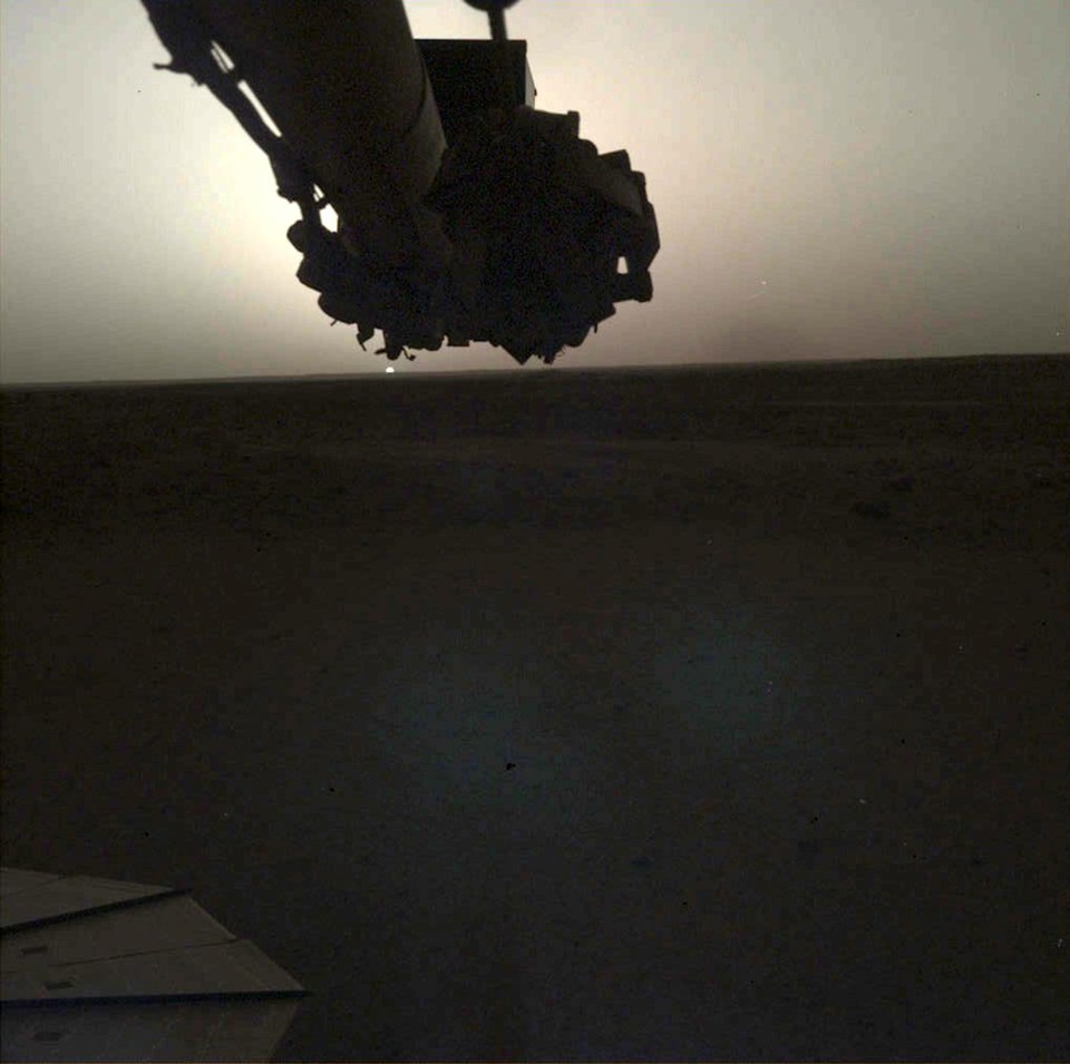 This is the image of a Martian sunrise taken at 5.30am Mars time