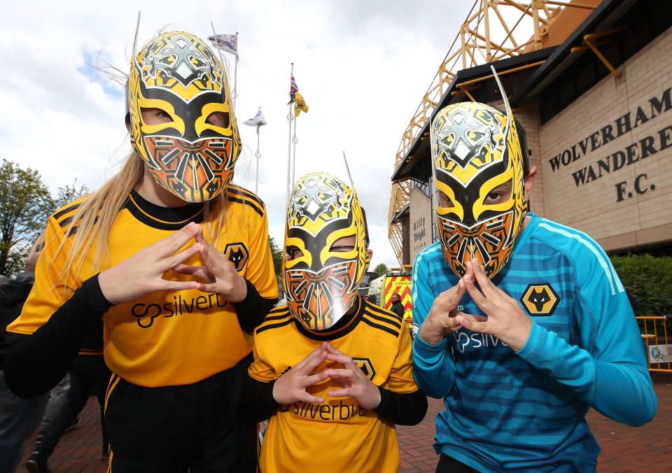 Wolves fans ape Mexican wrestler Sin Cara on a bizarre day of culture and academia at Molineux