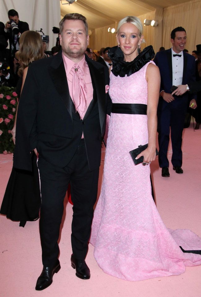  James Corden and wife Julia Carey