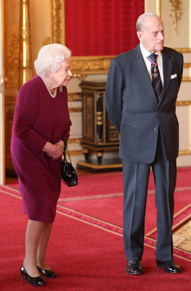  The Queen was joined at today's luncheon by Prince Philip