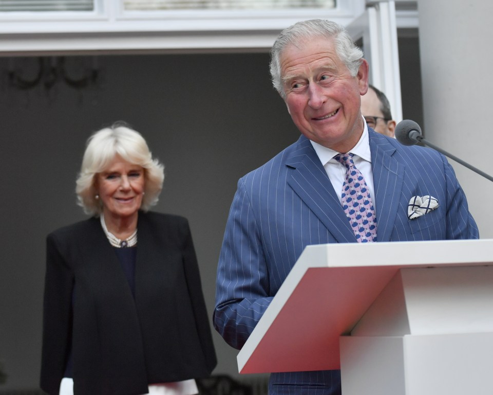  Princes Charles joked about his growing brood on a tour of Germany