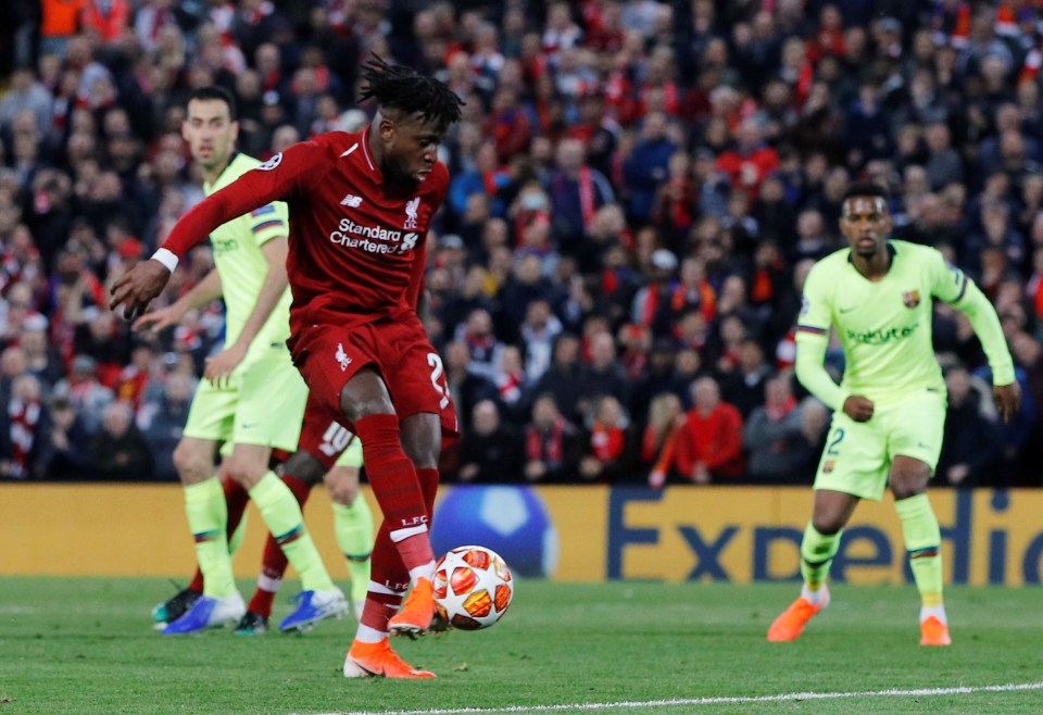 Origi sidefooted in the winner as Barcelona switched off at a corner