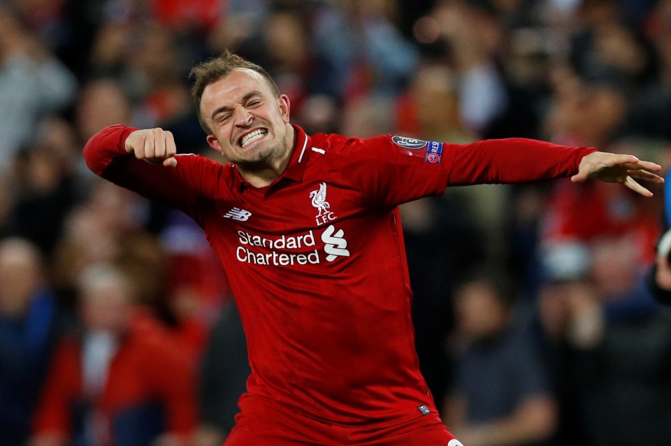  Xherdan Shaqiri is through to a Champions League final in his first season at Liverpool