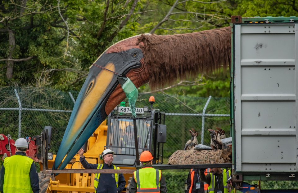  An Aztec serpent god known as Quetzalcoatlus. These sinister-looking life-sized models of prehistoric predators have arrived at a British zoo ahead of a world first exhibition