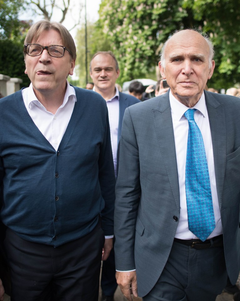  The odious Guy Verhofstadt campaigns alongside Vince 'B***ocks to Democracy' Cable of the Lib Dems