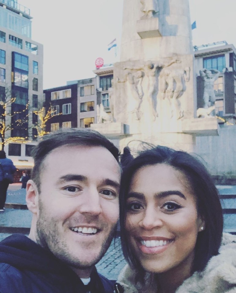  The pair looked extremely happy together in Amsterdam while posing for pictures