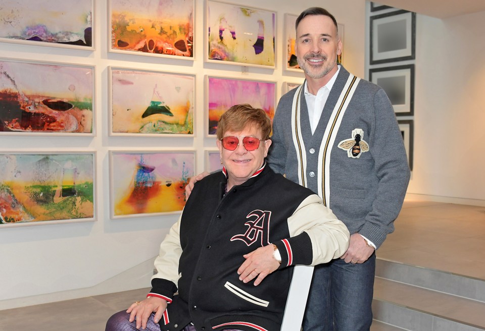  Sir Elton John with hubby David Furnish