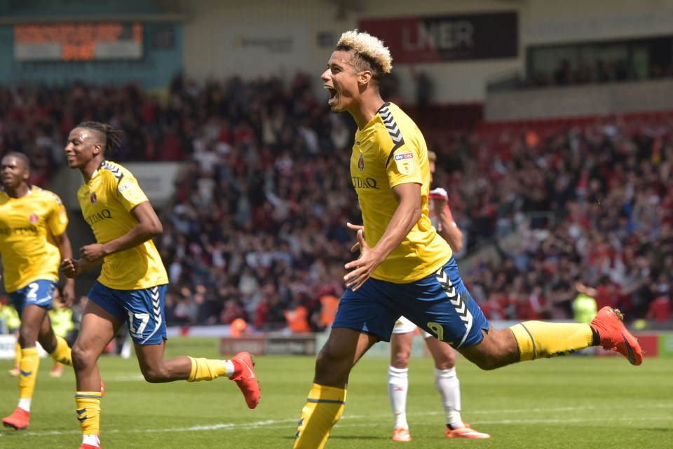  Luke Taylor opened the scoring for Charlton in the 32nd minute