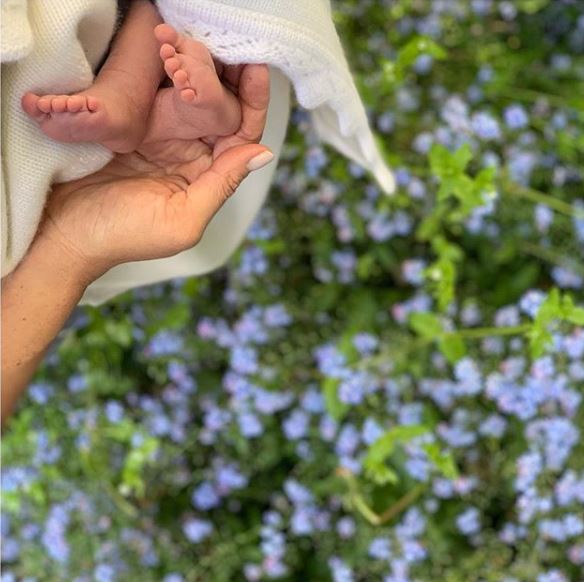 The Sussex Royal Instagram account shared a sweet snap of Archie's feet for Mother's Day