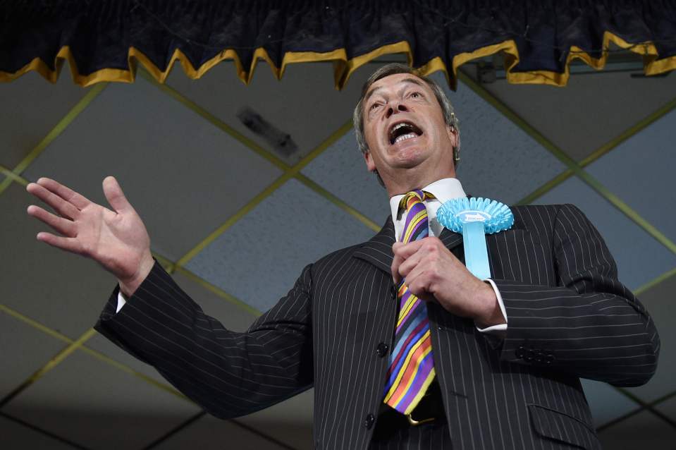  Nigel Farage is aiming for first place in next week's election