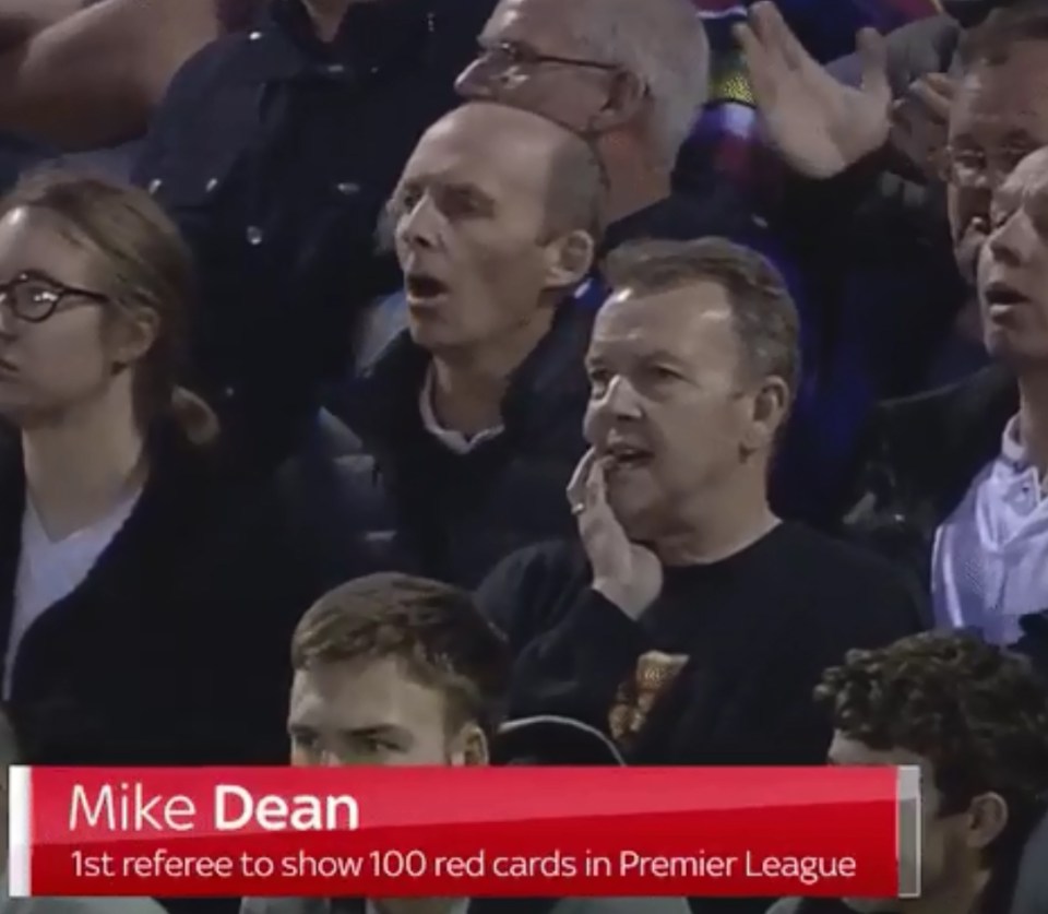  Mike Dean was caught on camera cheering and chanting during Tranmere's away game at Forest Green