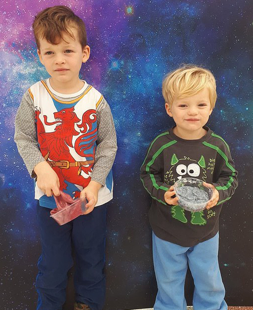  Jordan and his older brother Caleb had made slime at a Galaxy Slime Bar in Perth