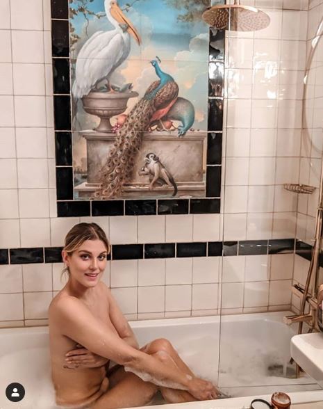  Ashley James posed naked in the bath saying she has been feeling 'out of sorts' lately