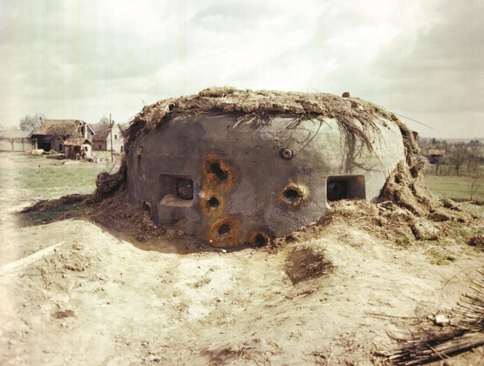  An armoured machine gun and observation post on the Atlantic Wall