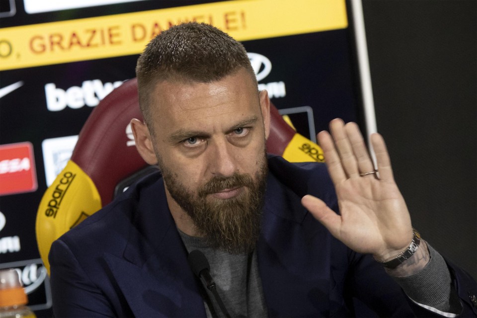  Roma star Daniele De Rossi has played his entire career with the club - but is moving on