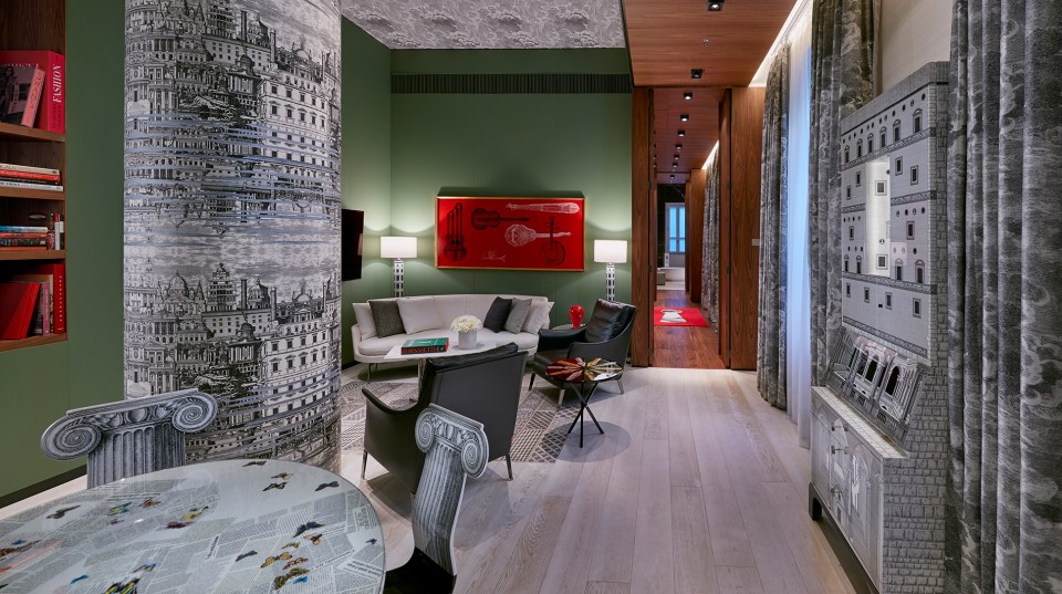 A mixture of Milanese and Oriental design is found throughout the 104 rooms